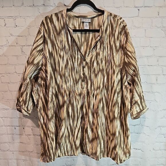 Catherines Tops - Catherines plus size 3X cotton brown top